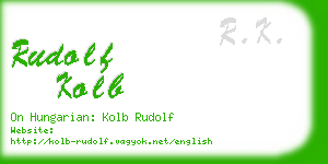 rudolf kolb business card